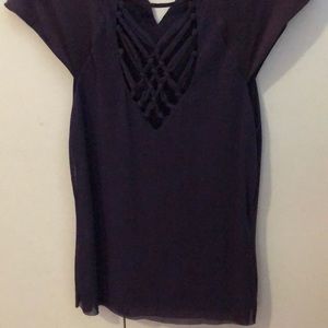 Vivienne Tam purple silk/nylon top